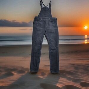 👖Levi's Premium Skinny Overalls Women's 31 Dark Denim 32x27 Skinny w/Side Zip
